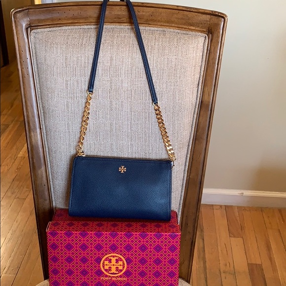 Tory Burch Carter Slim Crossbody Royal Navy - Picture 2 of 16